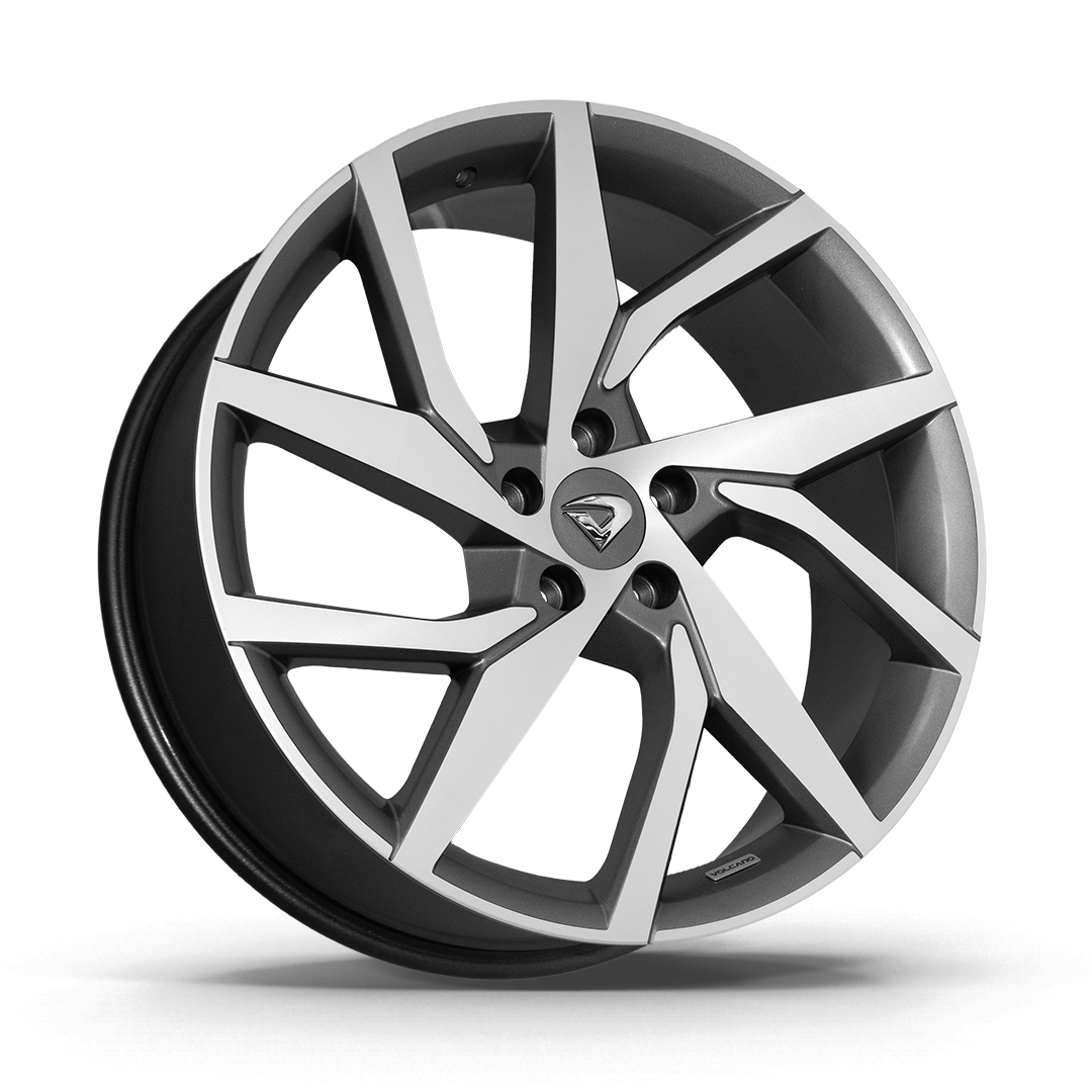 Roda Momentum Aro 20" tala 7,5" - Diamantada Total Grafite Fosco + Brindes