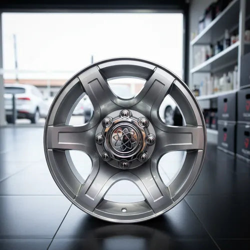 Roda Ford F-250 Duty XLT VD01 Aro 22" tala 8,75" Furação 8x170 - Diamantada Total Prata Brilhante + Bicos Grátis