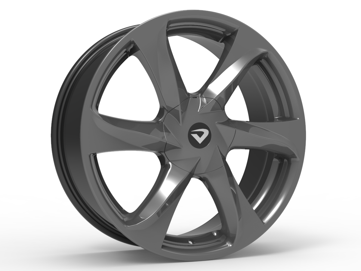 Roda Volcano NEW SANTORINI Aro 18" tala 6" Grafite Fosco