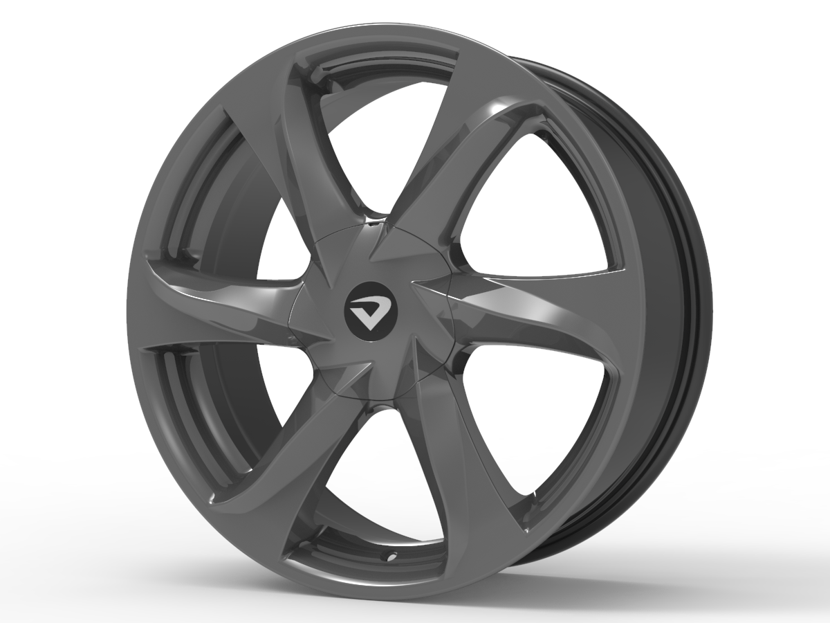 Roda Volcano NEW SANTORINI Aro 18" tala 6" Grafite Fosco