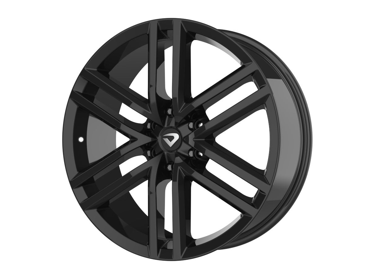 Roda Aro 22" Tala 8,75 New Strong Six Hilux Preto Brilhante furação 6x139,7mm Et35
