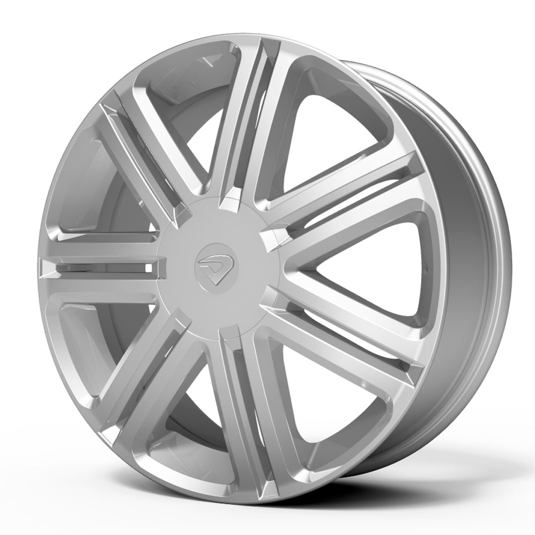 Roda DIAMOND Aro 18" tala 6"  Prata Brilhante.