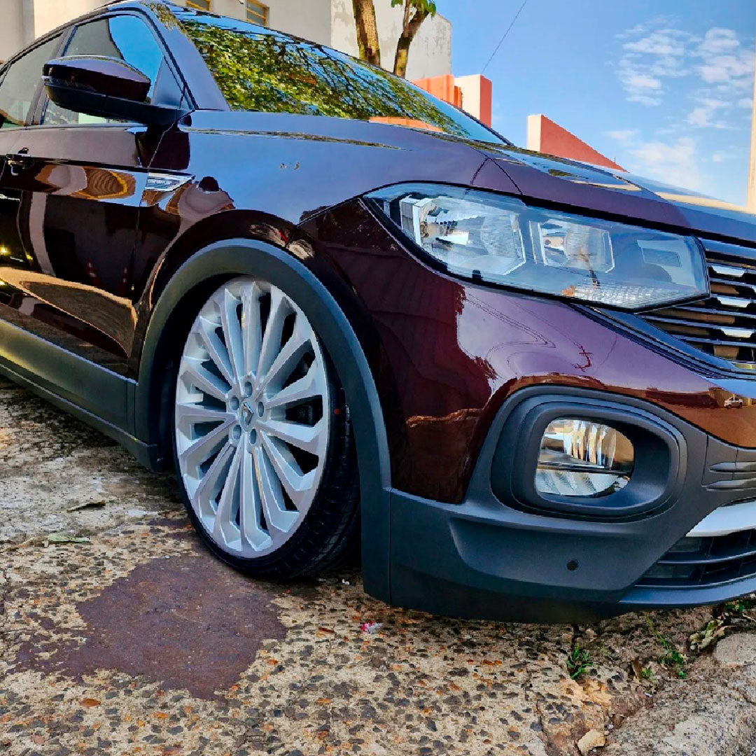 Roda E-TRON Aro 20" tala 7,5"  - Diamantada Total Prata Brilhante