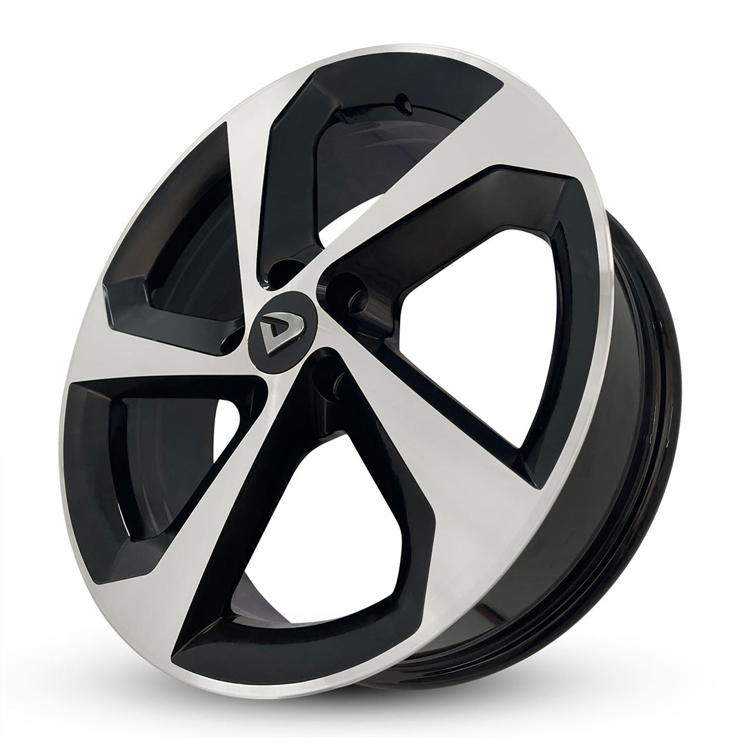 Roda F-PACE Aro 18" tala 6"  Diamantada Total Preto Brilhante