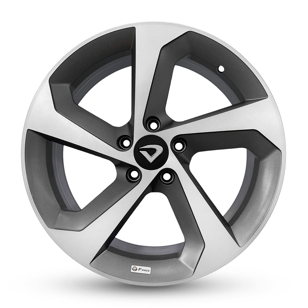 Roda F-PACE Aro 18" tala 6"  Diamantada Total Grafite Fosco