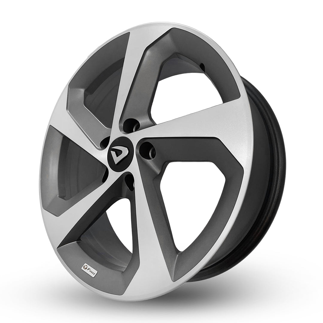 Roda F-PACE Aro 18" tala 6"  Diamantada Total Grafite Fosco