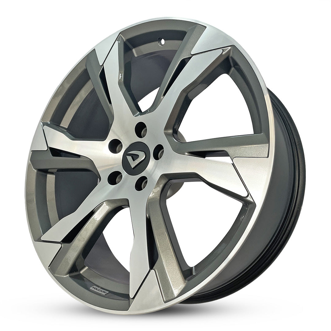 Roda R-DESIGN Aro 20" tala 7,5"  Diamantado Grafite Brilhante