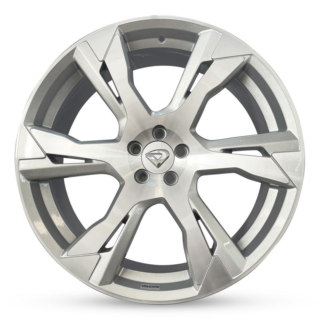 Roda R-DESIGN Aro 20" tala 7,5" Diamantado Prata Brilhante