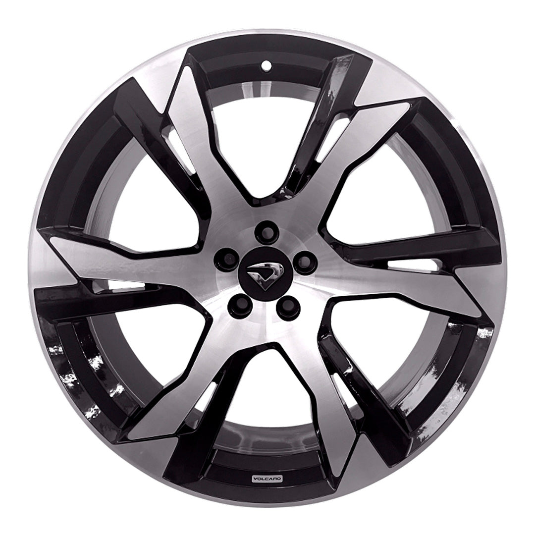 Roda R-DESIGN Aro 20" tala 7,5"  Diamantado Preto Brilhante