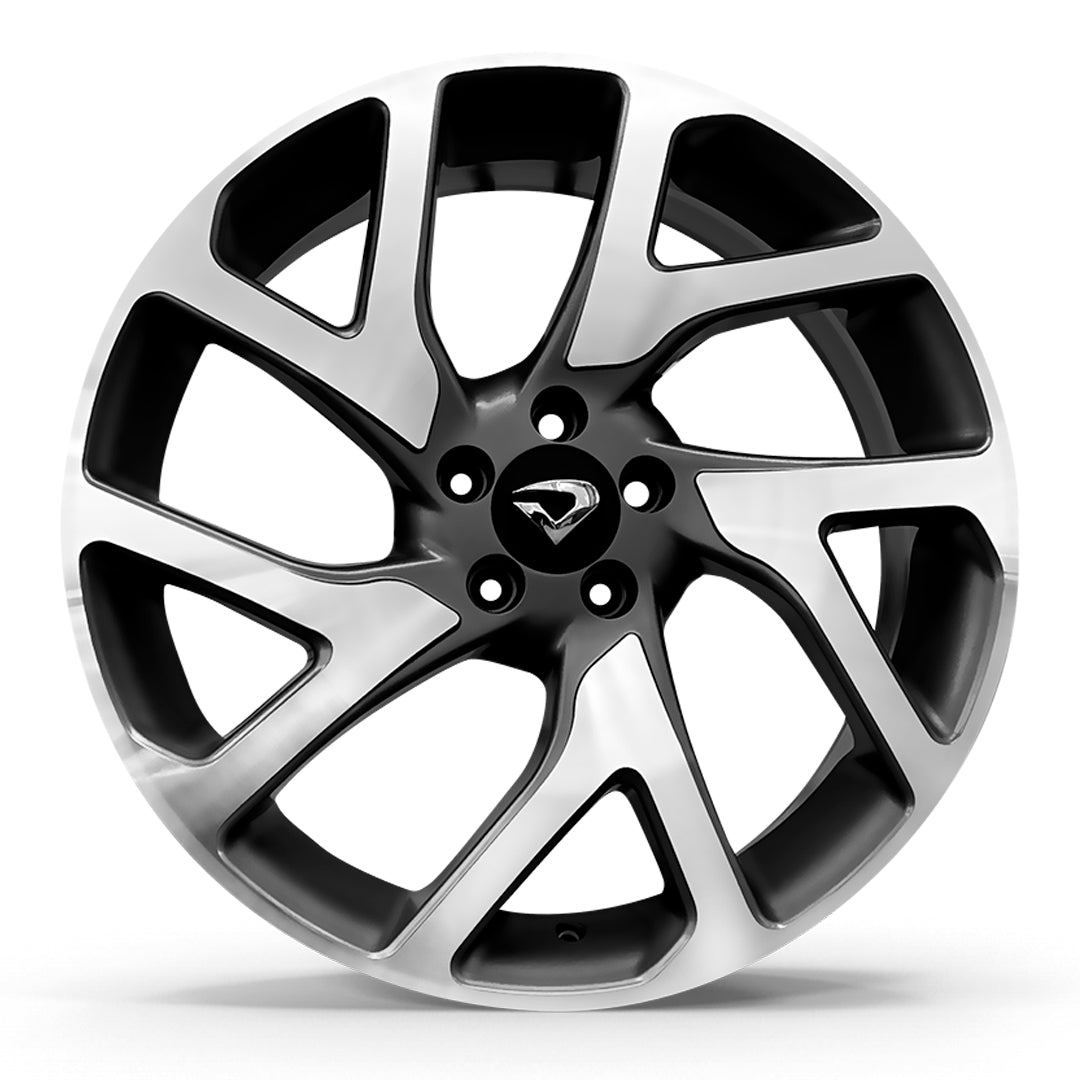 Roda VELAR Aro 18" tala 6"  Diamantada Total Grafite Fosco