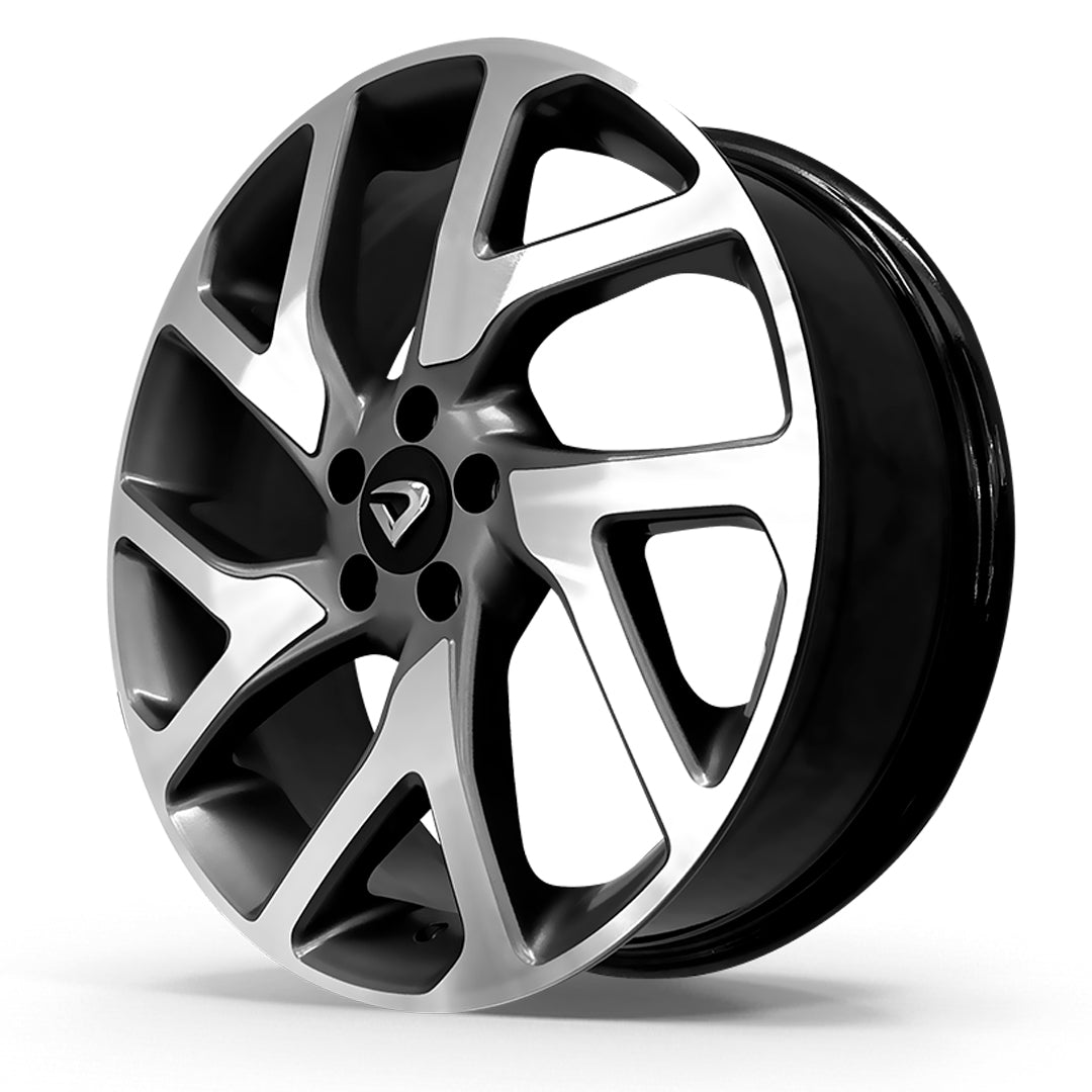 Roda VELAR Aro 18" tala 6"  Diamantada Total Grafite Fosco