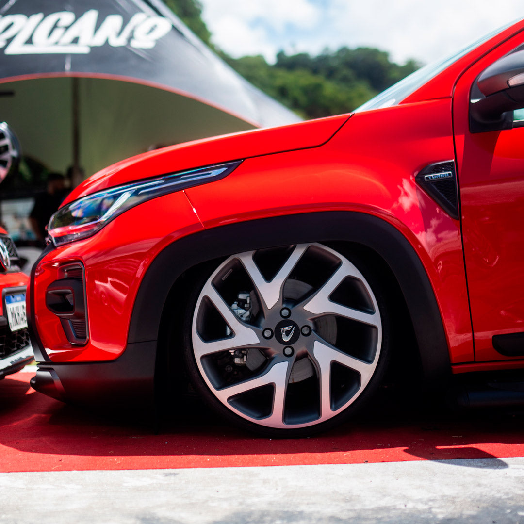 Roda VELAR Aro 18" tala 6"  Diamantada Total Grafite Fosco