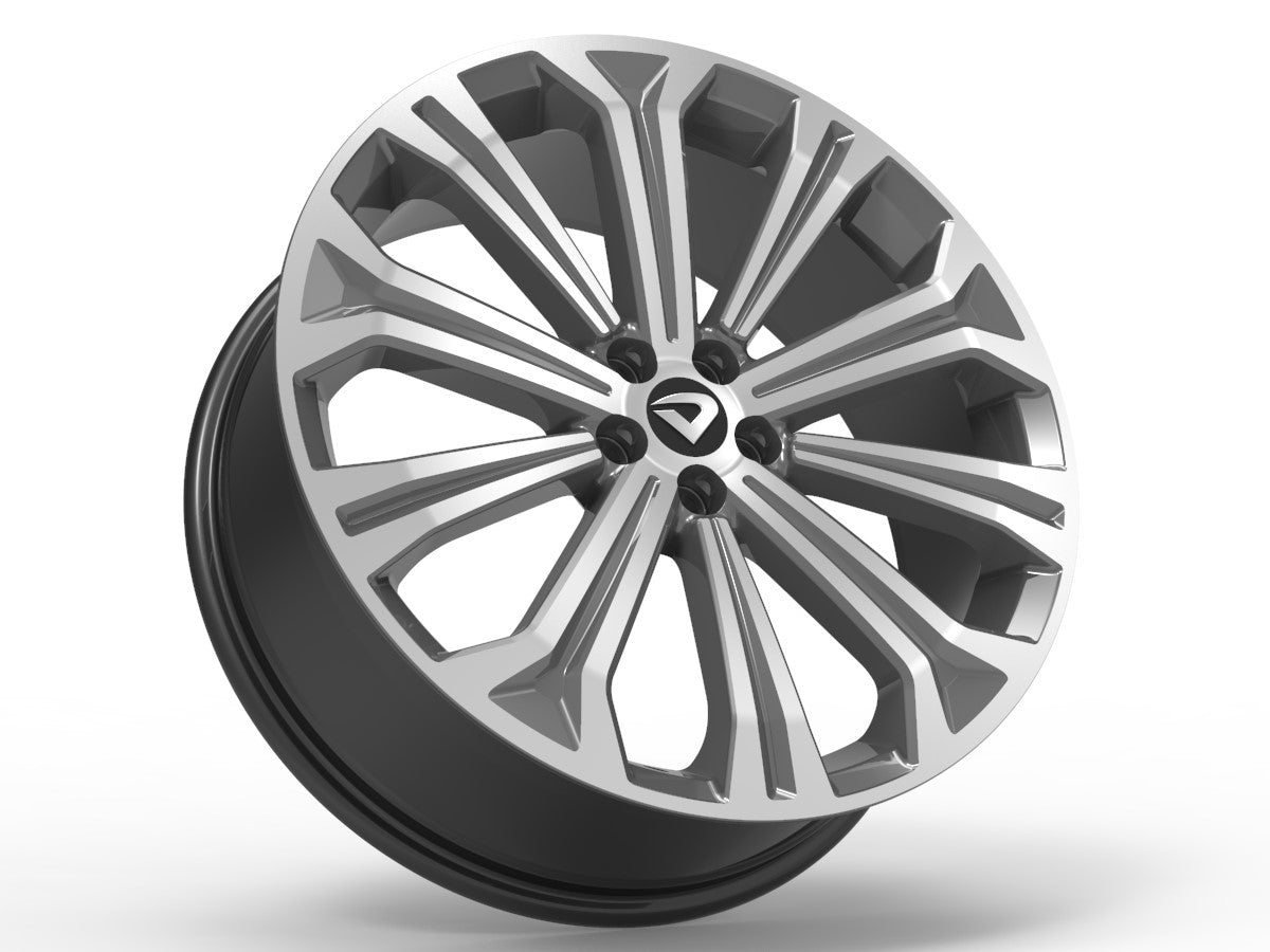 Roda Volcano ATLANTA Aro 18" tala 6" Grafite Brilhante Diamantada Total