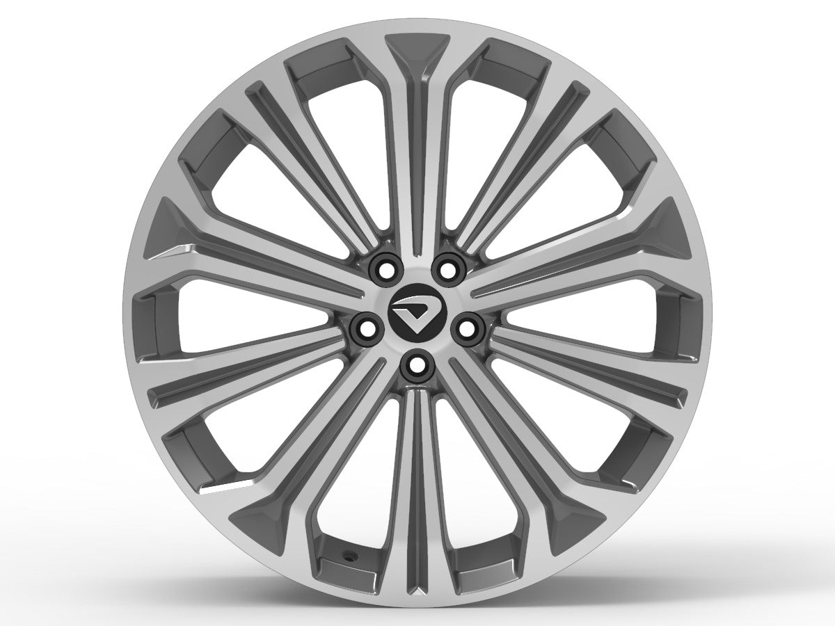 Roda Volcano ATLANTA Aro 18" tala 6" Grafite Brilhante Diamantada Total