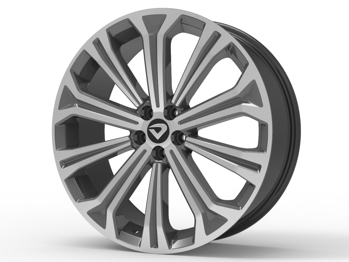 Roda Volcano ATLANTA Aro 18" tala 6" Grafite Brilhante Diamantada Total