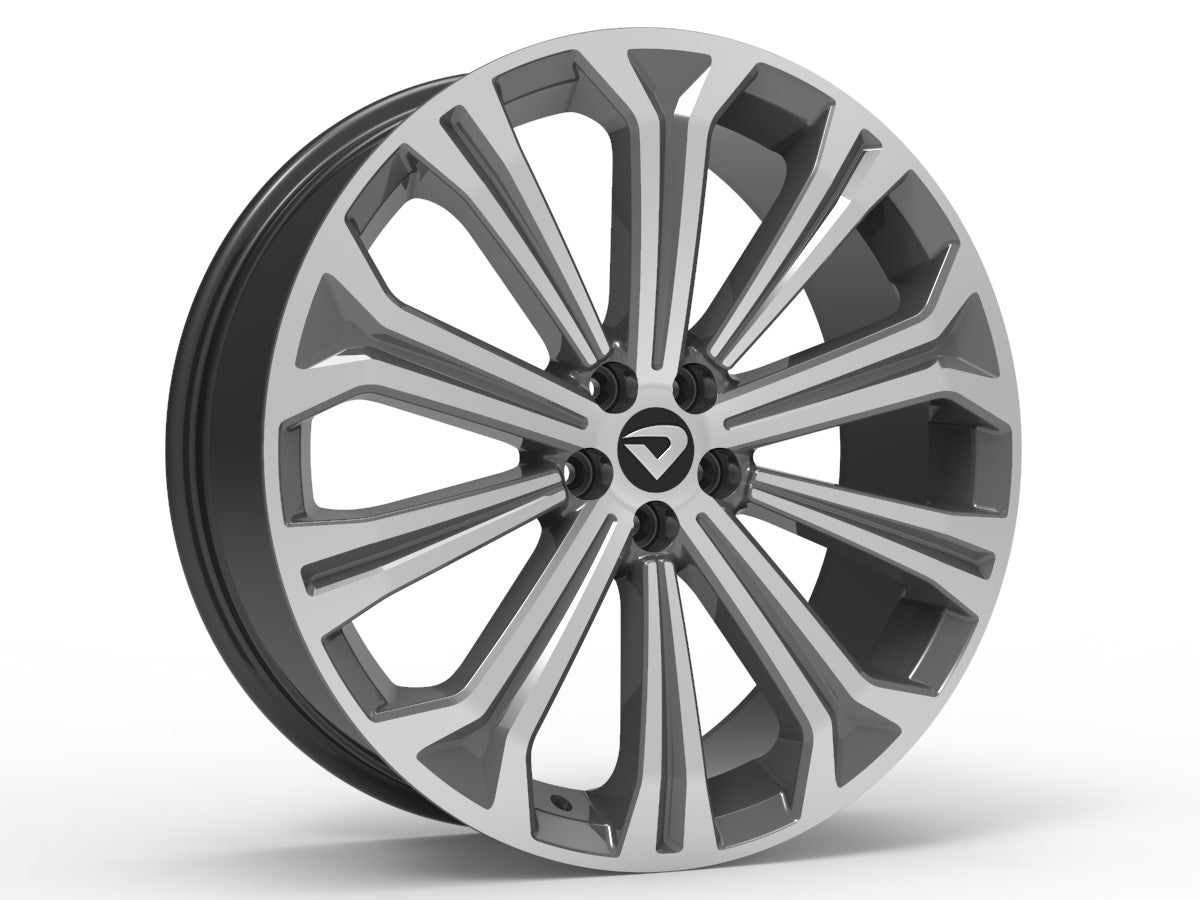 Roda Volcano ATLANTA Aro 18" tala 6" Grafite Brilhante Diamantada Total