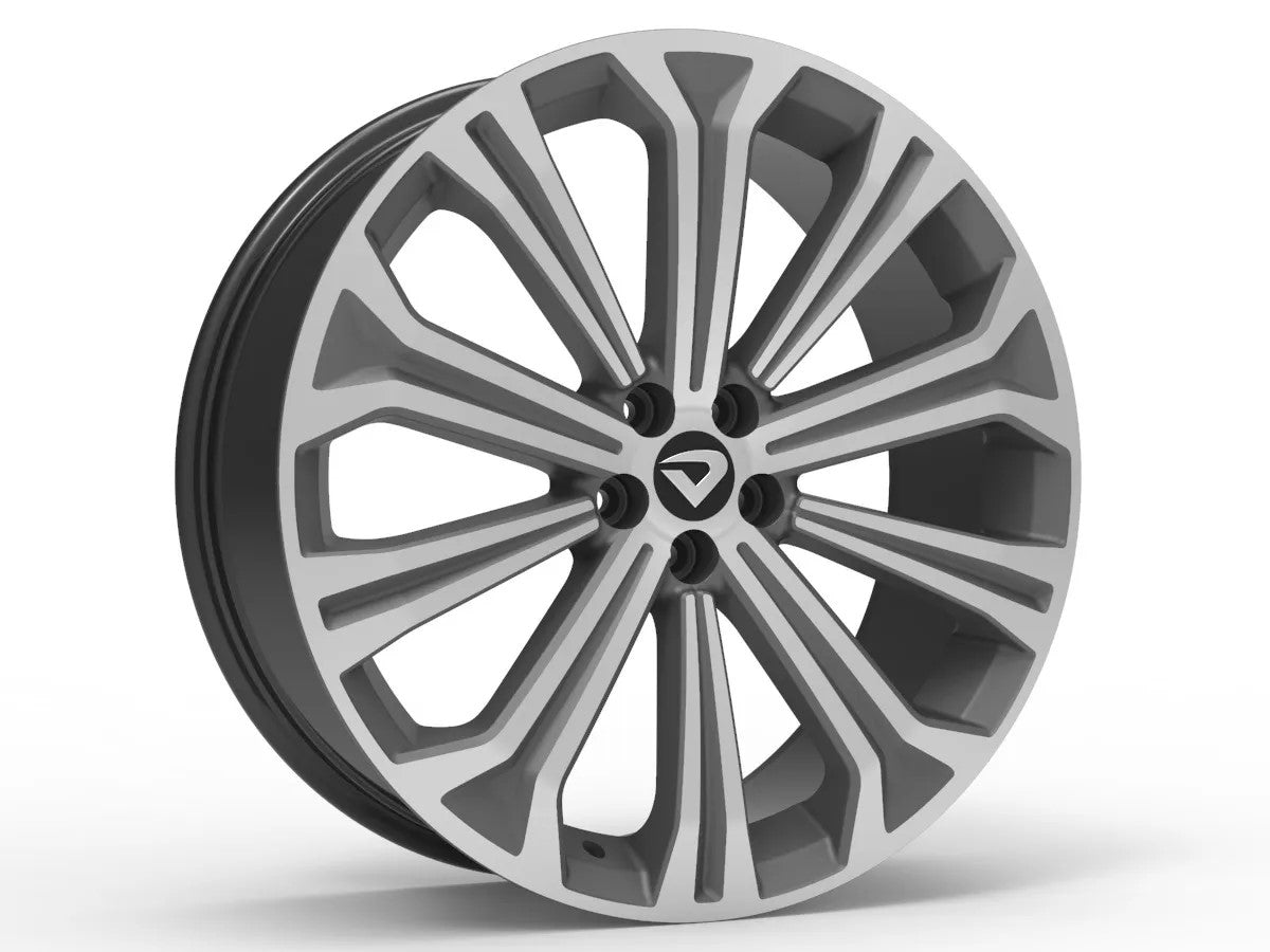 Roda Volcano ATLANTA Aro 18" tala 6" Grafite Fosco Diamantada Total