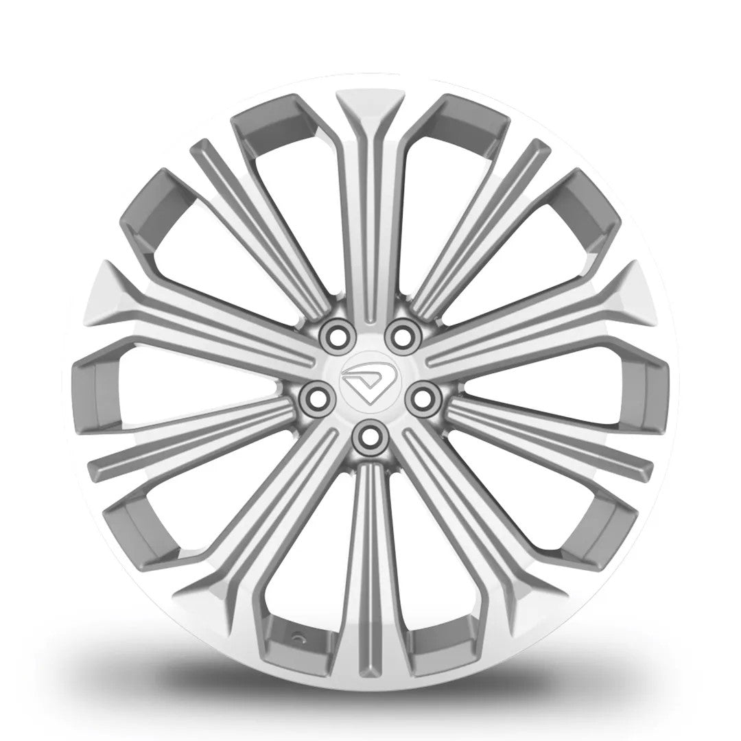 Roda Volcano ATLANTA Aro 18" tala 6" Prata Brilhante Diamantada Total