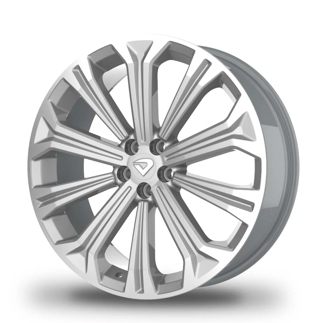 Roda Volcano ATLANTA GR Aro 20" Tala 7,5" - Diamantado Borda Prata Brilhante