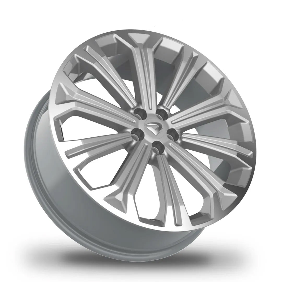 Roda Volcano ATLANTA GR Aro 20" Tala 7,5" - Diamantado Borda Prata Brilhante