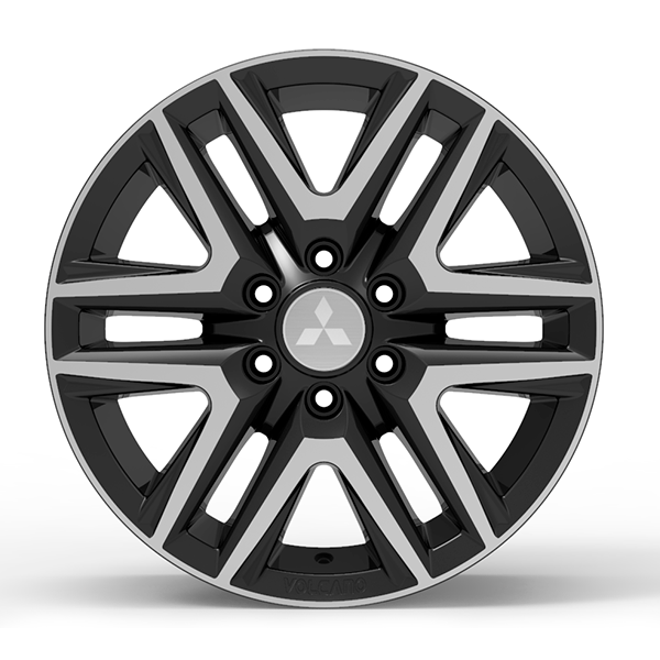 Roda Volcano ATTACK 16" L-200 Aro 16" tala 7" Preto Diamantado