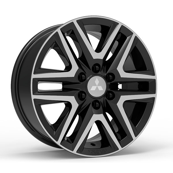 Roda Volcano ATTACK 16" L-200 Aro 16" tala 7" Preto Diamantado