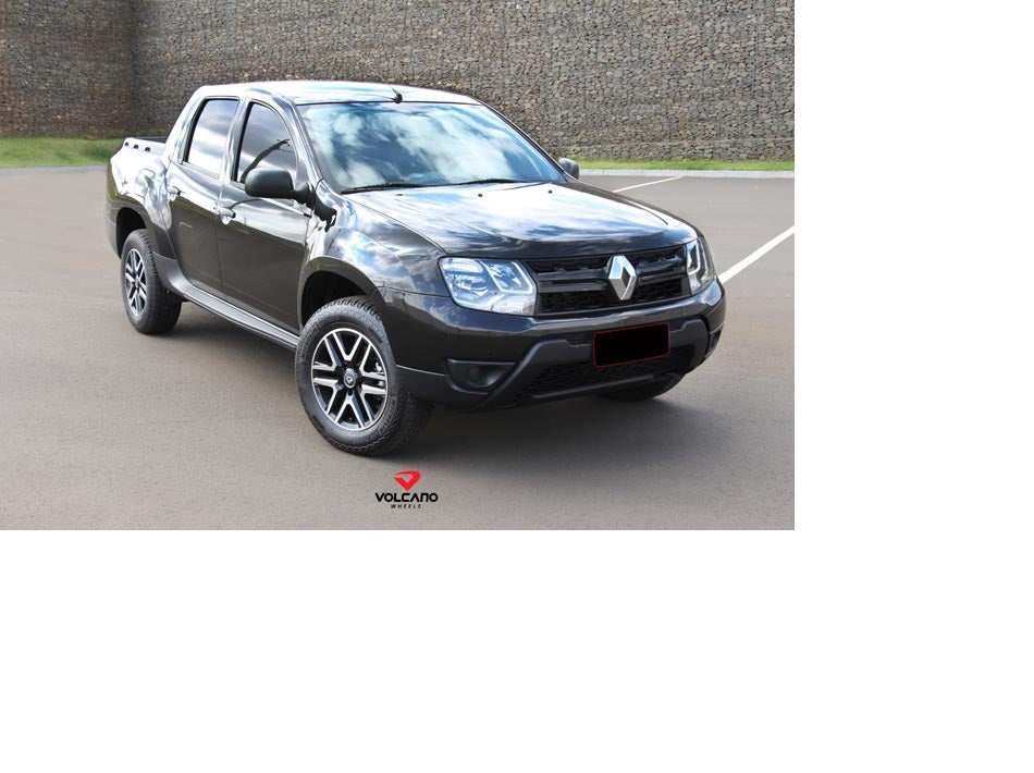 Roda Volcano ATTACK 16" L-200 Aro 16" tala 7" Preto Diamantado