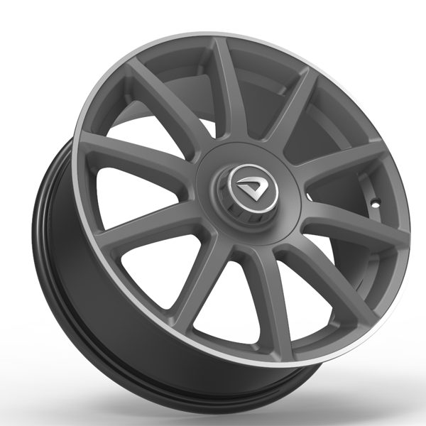 Roda Volcano DAIMLER Aro 17" tala 6" Grafite fosco diamantado