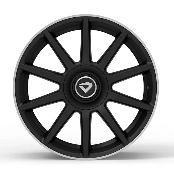 Roda Volcano DAIMLER Aro  17" tala 6" Preto Fosco Diamantado