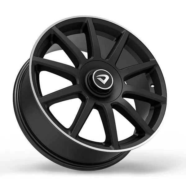 Roda Volcano DAIMLER Aro  17" tala 6" Preto Fosco Diamantado