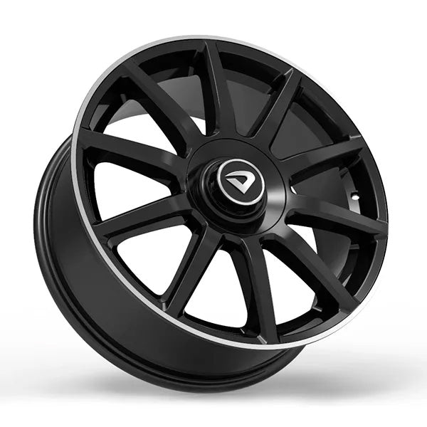 Roda Volcano DAIMLER Aro 18" tala 6" - Preto Diamantado