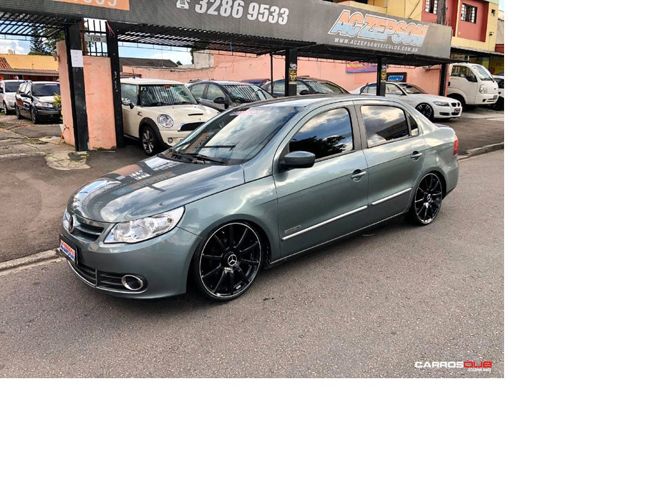 Roda Volcano DAIMLER Aro 18" tala 6" - Preto Diamantado