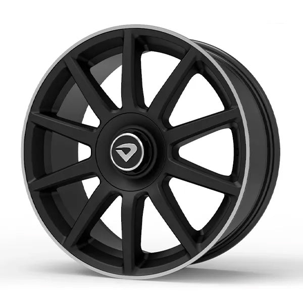 Roda Volcano DAIMLER Aro 18" tala 6" - Preto Fosco Diamantado