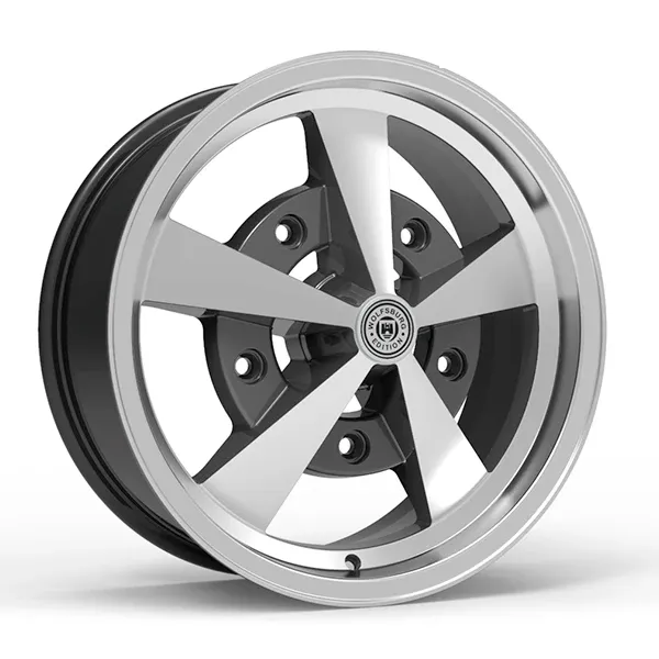 Roda Volcano ESCARABAJO Aro 17" tala 6" Grafite brilhante diamantado