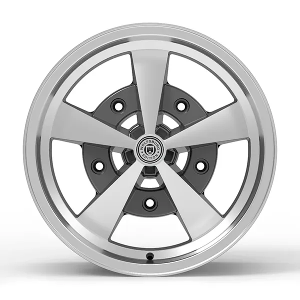 Roda Volcano ESCARABAJO Aro 17" tala 6" Grafite brilhante diamantado