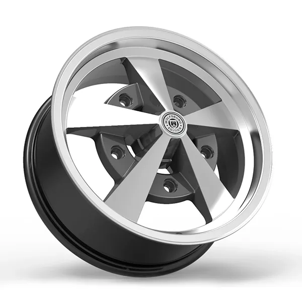 Roda Volcano ESCARABAJO Aro 17" tala 6" Grafite brilhante diamantado