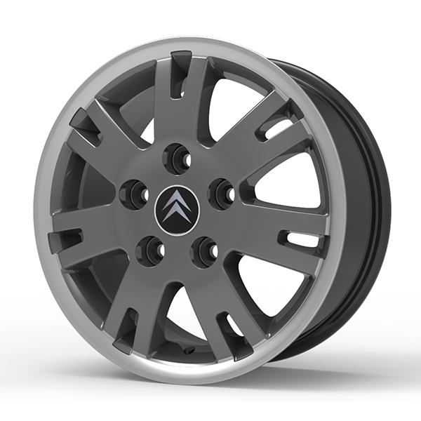 Roda Volcano EUROPA JUMPER Aro 16" tala 7" Grafite brilhante com borda diamantada