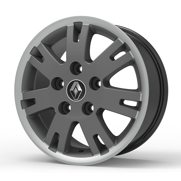 Roda Volcano EUROPA MASTER Aro 16" tala 7" Grafite Fosco Borda Diamantada
