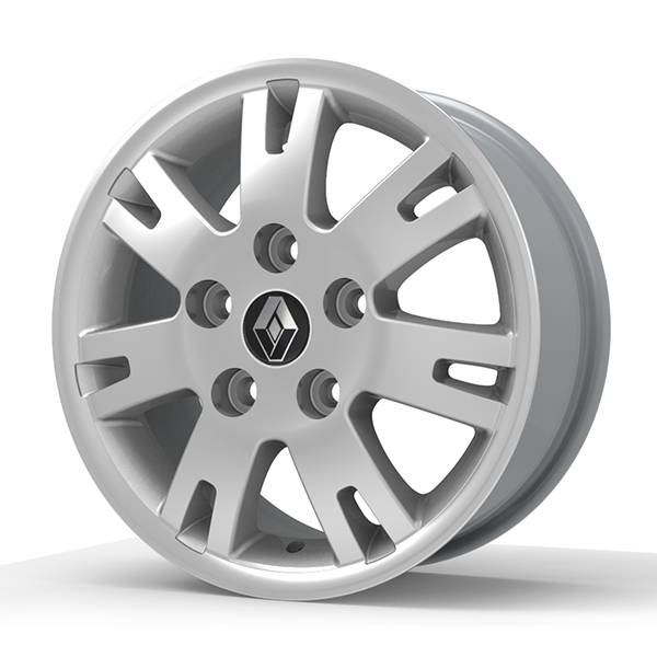 Roda Volcano EUROPA MASTER Aro 16" tala 7" Prata diamantado