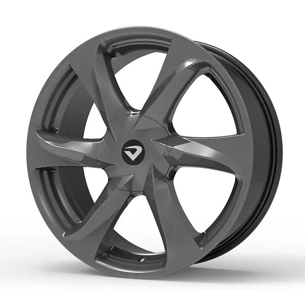 Roda Volcano NEW SANTORINI Aro 17" tala 6" Grafite Brilhante