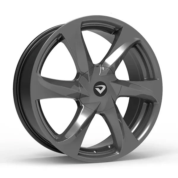 Roda Volcano NEW SANTORINI Aro 17" tala 6" Grafite Brilhante