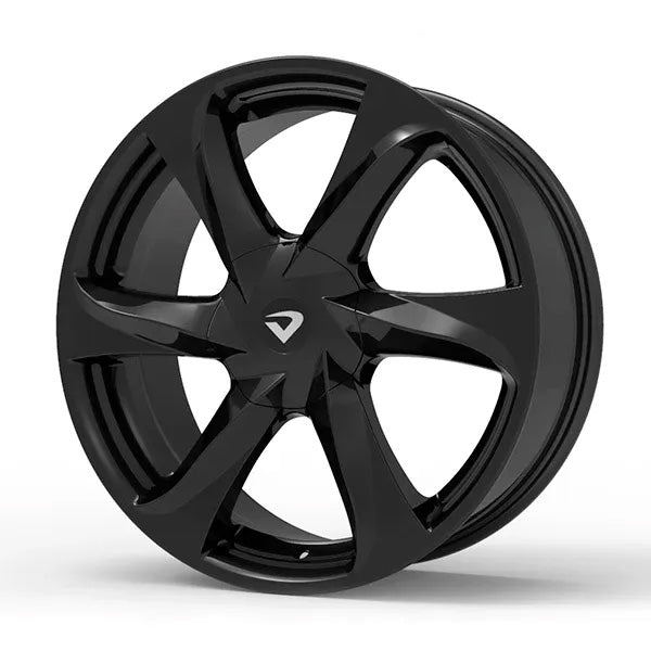 Roda Volcano NEW SANTORINI Aro 17" tala 6" Preto Brilhante