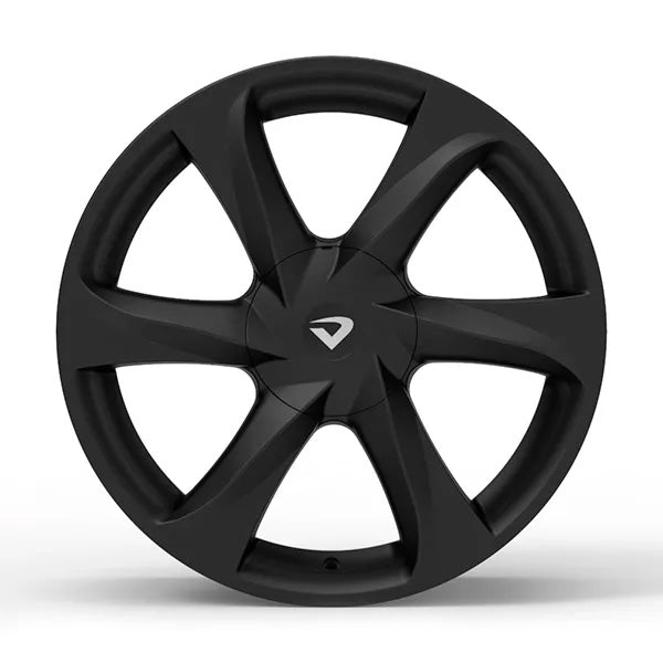 Roda Volcano NEW SANTORINI Aro 17" tala 6" Preto Fosco Furação 3x100