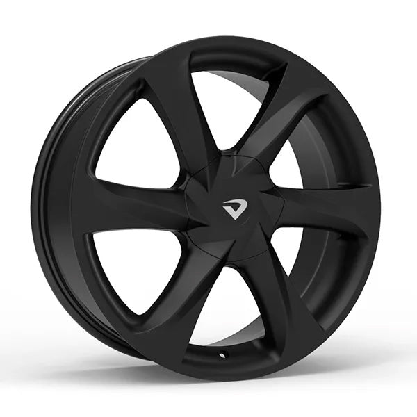 Roda Volcano NEW SANTORINI Aro 17" tala 6" Preto Fosco Furação 3x100