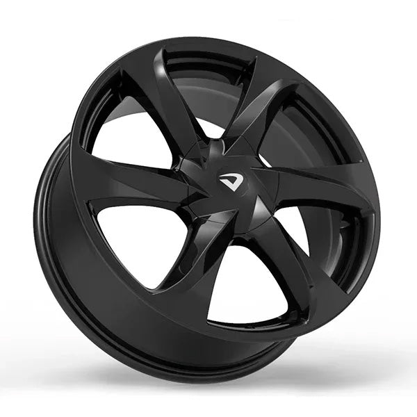 Roda Volcano NEW SANTORINI Aro 18" tala 6" Preto Brilhante