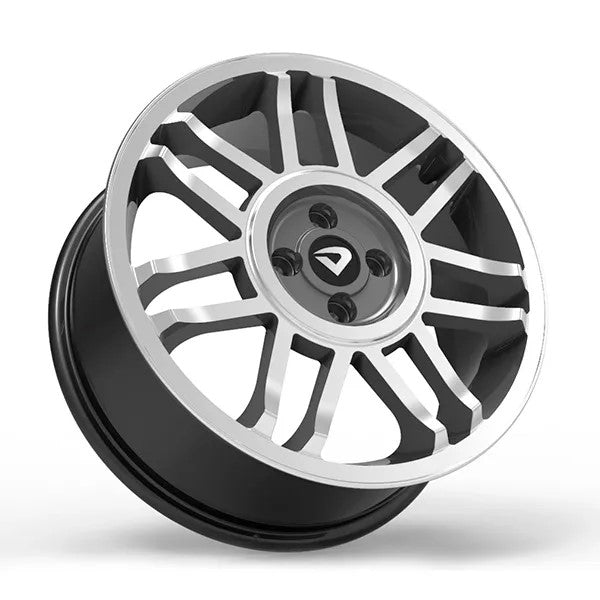 Roda Volcano SNOWFLAKES GT2 Aro 17" tala 6" Grafite brilhante diamantado