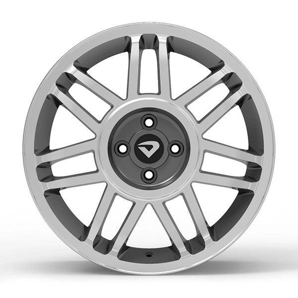 Roda Volcano SNOWFLAKES GT2 Aro 17" tala 6" Grafite brilhante diamantado