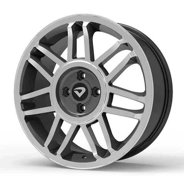 Roda Volcano SNOWFLAKES GT2 Aro 17" tala 6" Grafite brilhante diamantado