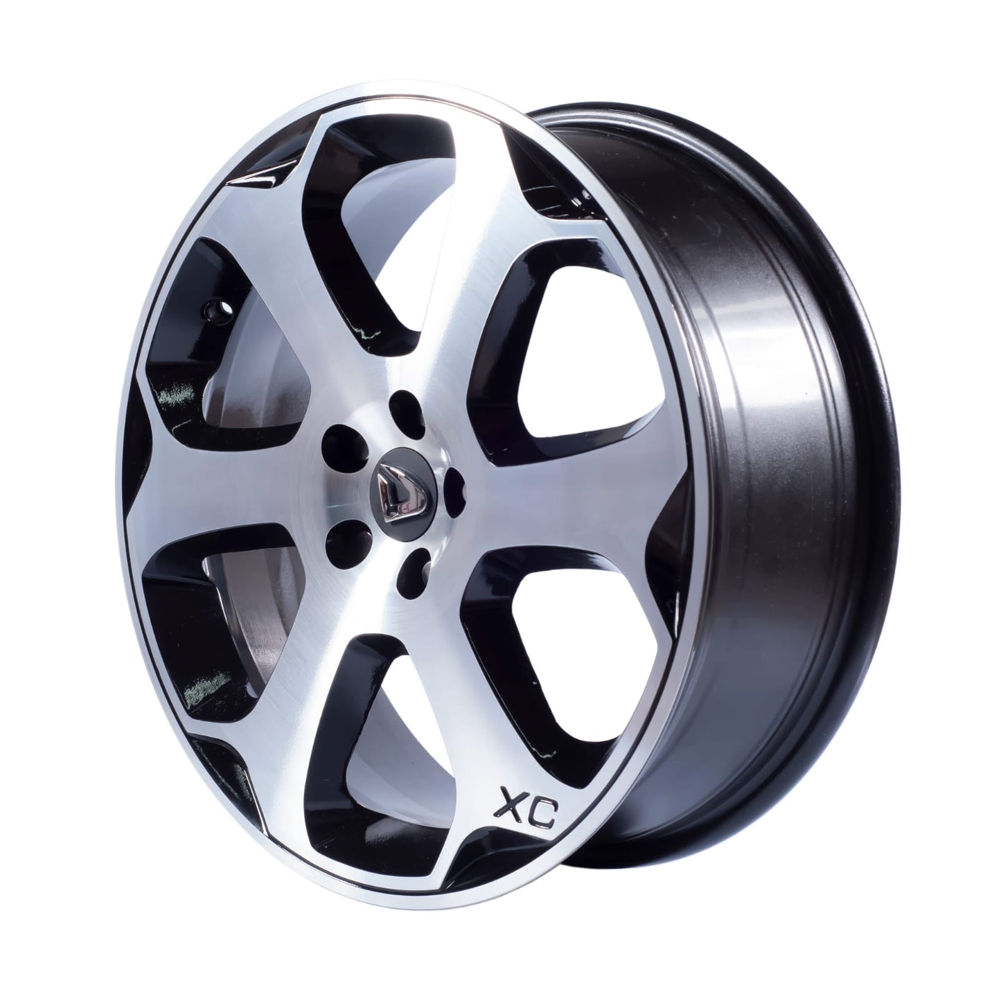 Roda Volcano VIENNA Aro 18" tala 6" Diamantada Total Preto Brilhante