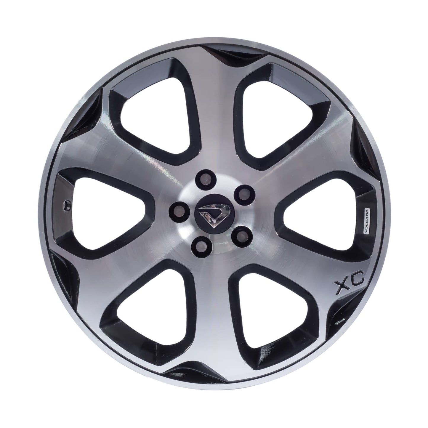 Roda Volcano VIENNA Aro 18" tala 6" Diamantada Total Preto Brilhante